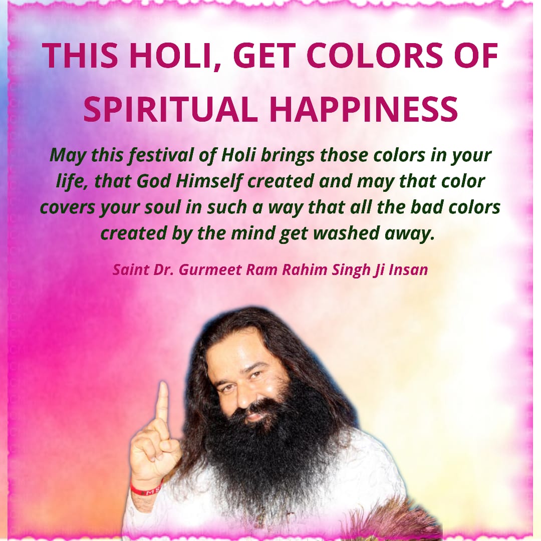PahujaRinki's tweet photo. On this Holi, Everyone should spread the the colors of Spiritual happiness..!!
#ThisHoliSpreadJoys https://t.co/Rt7rIAdFtE