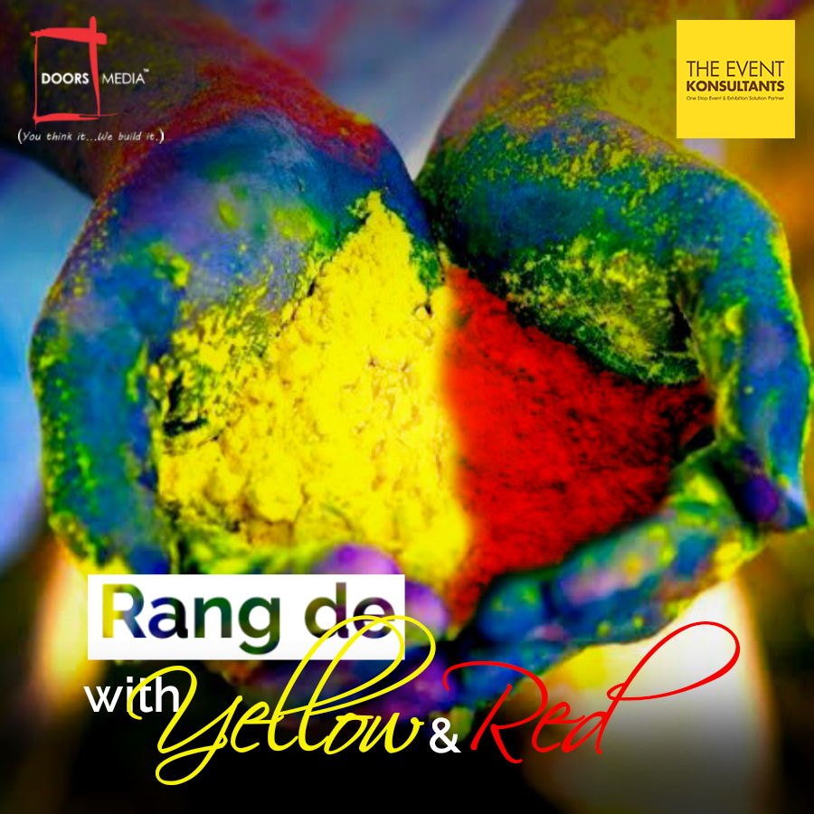 EventKonsultant's tweet photo. Holi would feel incomplete without Yellow and Red. 
We wish everyone a very happy and safe Holi! 

#HappyHoli #FestivalOfColours #IndianFestivals #BrightColours #PrimaryColours #SafeHoli #TheEventKonsultants #DoorsMedia #EventIndustry #EventsIndia #EventProductionHouse https://t.co/PVE6rdRtEH