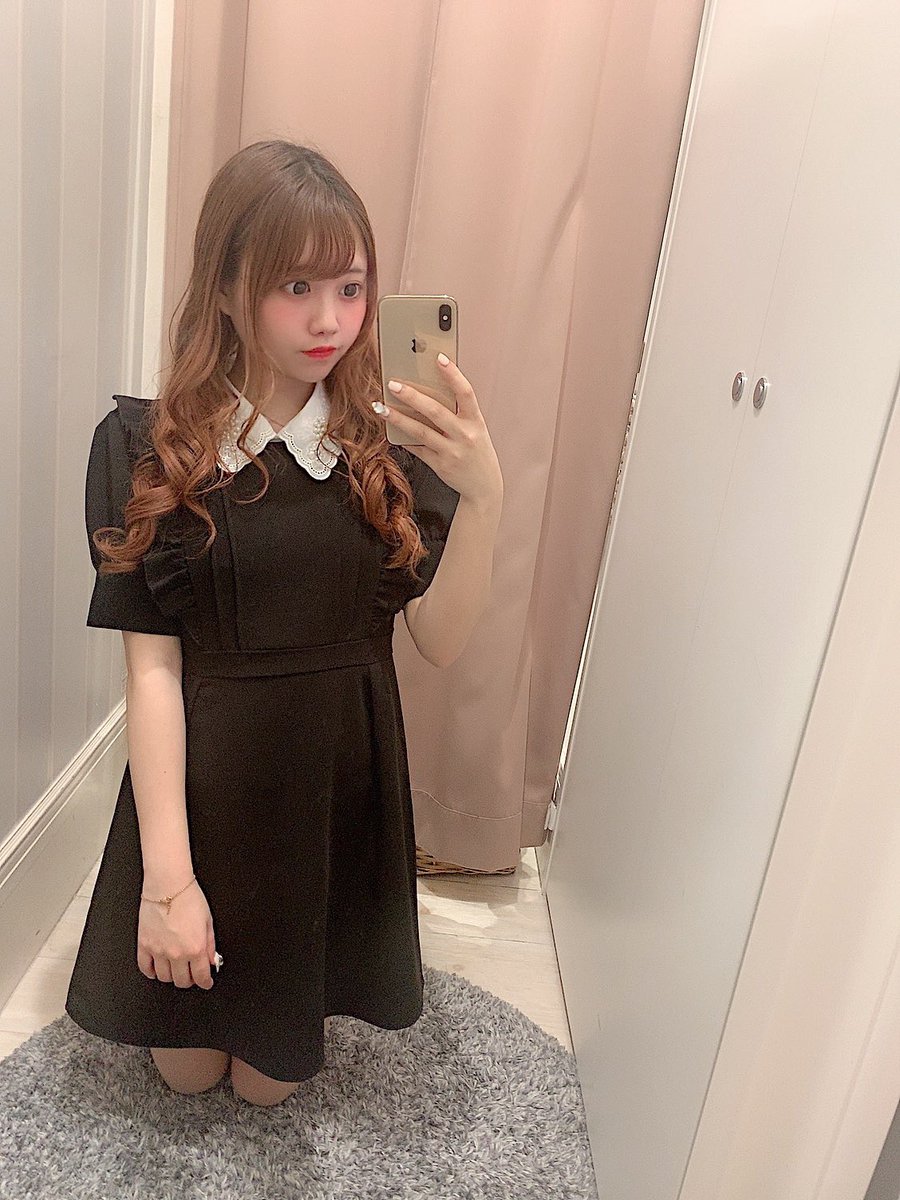 ビジューパール襟ワンピース ひど evelyn ビジューパール襟ワンピース ひど evelyn