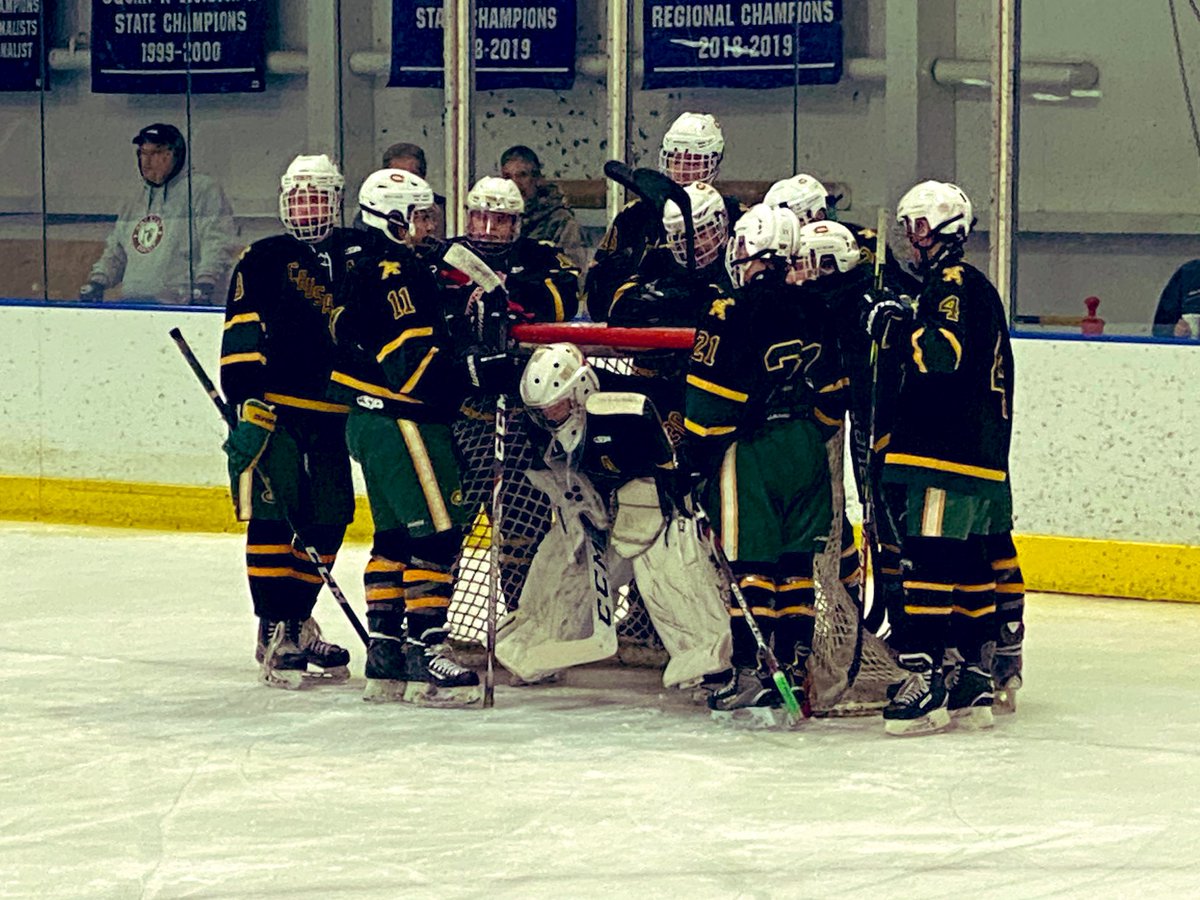TCatholicHockey's tweet photo. Thanks to everyone that supported Trinity this season. Our initial goal was win 1 game. We met and exceeded our goal and finished what we started the right way. Competed to the end and made the guys who wore this jersey before us proud! #hailcatholic #10skatersandagoalie #TCout https://t.co/ONbxO8DtOl