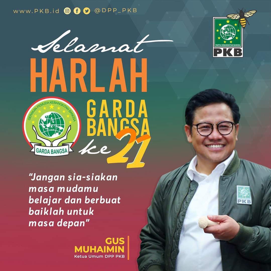 GardaBangsa_Blr's tweet photo. Selamat Harlah Garda Bangsa ke-21 

"Jangan sia-siakan masa mudamu belajar dan berbuat baiklah untuk masa depan".

@DPP_PKB
@Gardabangsaa
@cakimiNOW
#PKBday #PKBrumahRakyat https://t.co/sEiIHF4J3C