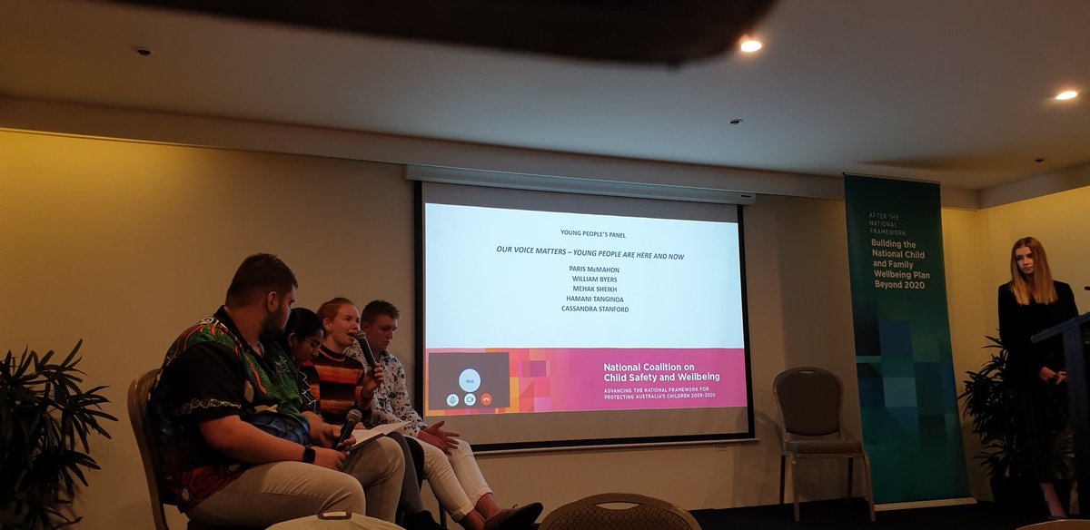 ConroyStella's tweet photo. #childaware Young People's Panel in Melbourne @familiesaust @MYANAustralia @ACTHumanRights https://t.co/pWO0g5tF35