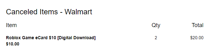 Kreekcraft On Twitter Roblox Needs A Way To Buy Robux Codes Directly I Literally Have Bought So Many Online That Every Store Auto Cancels My Order And Every Store In The Area - roblox 50 game card digital download walmart com walmart com