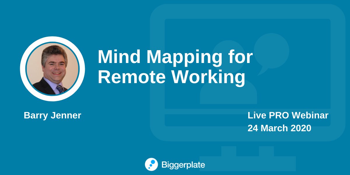 Biggerplate's tweet photo. Mind Mapping for Remote Teams - Live PRO webinar with guest speaker @Productive_Days on 24 March. Learn more: https://t.co/F6PKtKKaWR #mindmap #remotework https://t.co/suq0fCTKKP