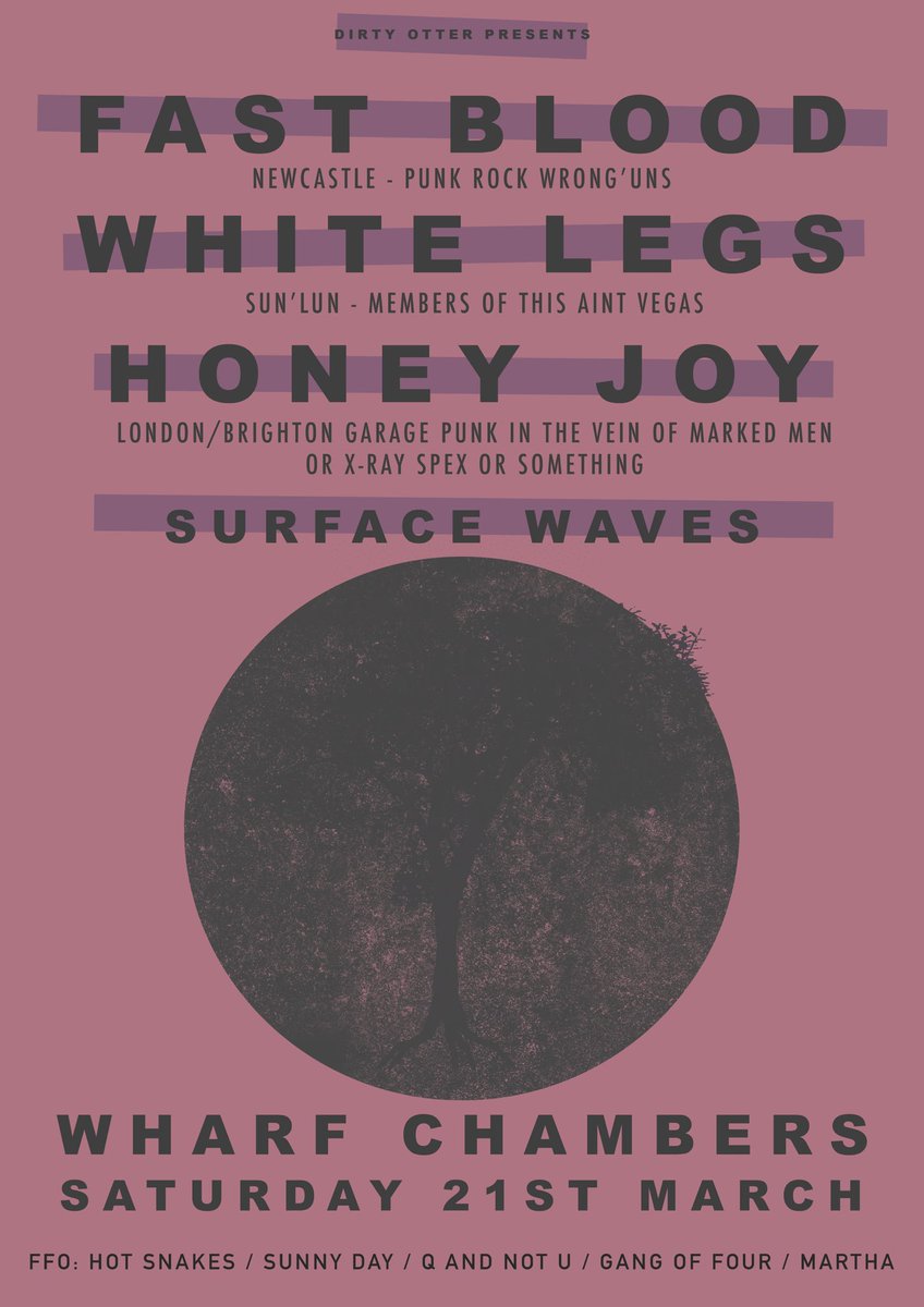 This is sooon! Fast Blood’s debut Leeds show with <a href="/whitelegsband/">WHITE LEGS</a> <a href="/Honeyjoyband/">Honey Joy</a> and <a href="/surface_waves/">Surface Waves</a> 😍