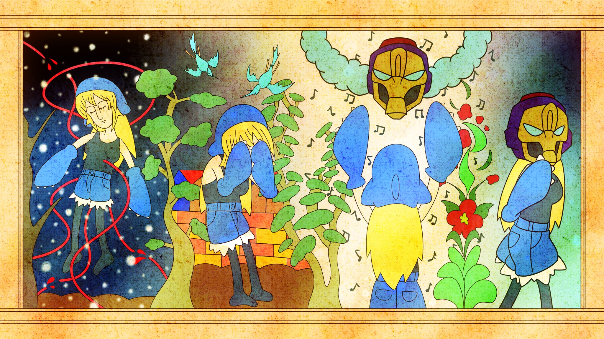 知的風ハット これはカルトに傾倒したヒロインの運命を暗示する浅井ラムのイラスト