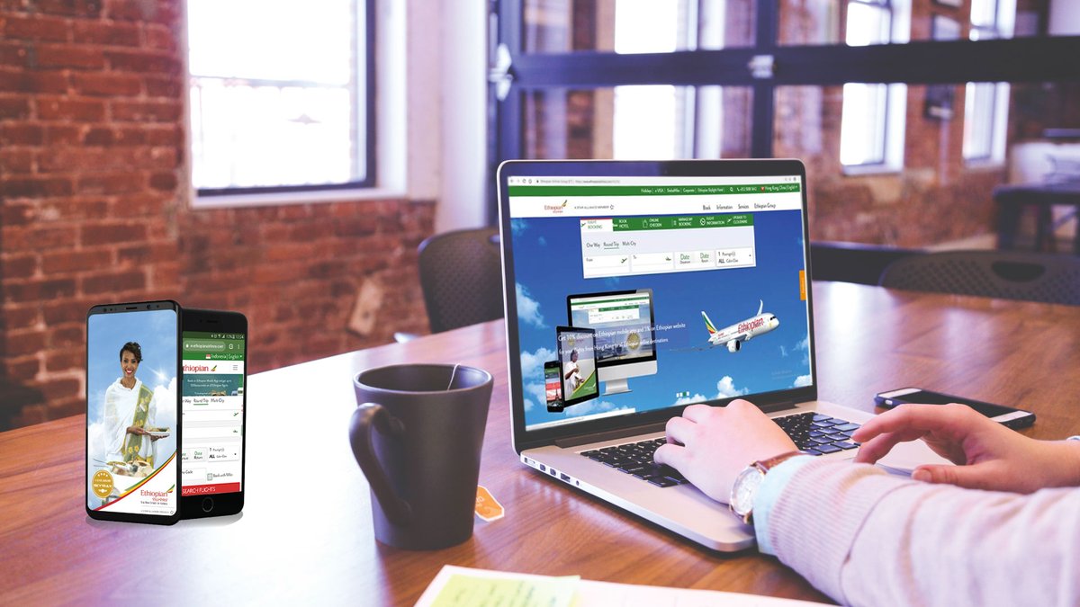 En #FlyEthiopian te llevamos en un viaje a la digitalización con la inclusion de Alipay y WeChat entre los 38 modos de pago de nuestra app que está disponible tanto en Android como App Store.