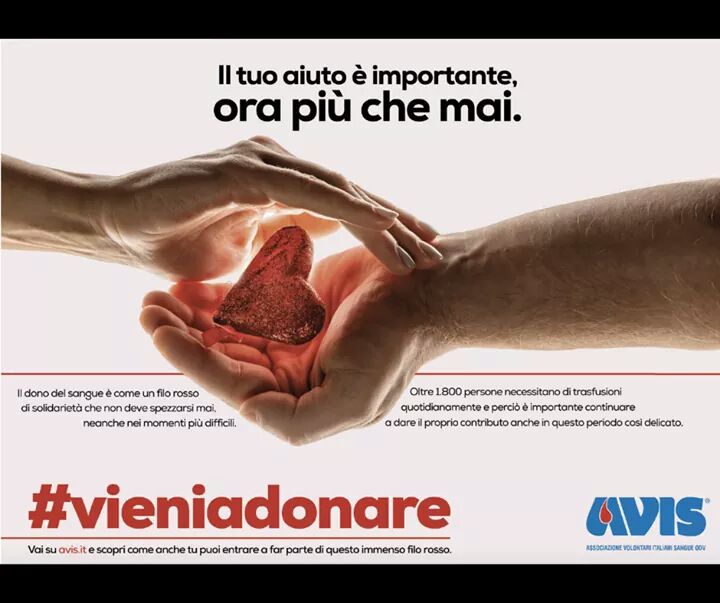 Il tuo aiuto è importante ora più che mai! #vieniadonare #AVIS #donasangue #avisvalledaosta #dondesang
