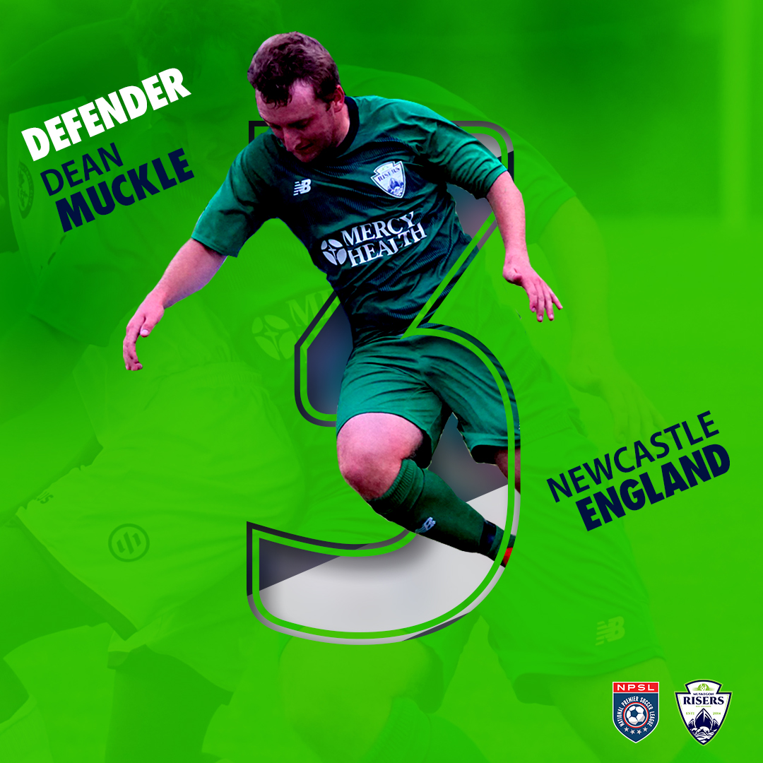 MuskegonRisers's tweet photo. Dean Muckle has signed with MKG for our 2020 @npslsoccer campaign! NPSL Season Passes will be available at the Risers arena season finale on Saturday, March 21! Get tickets to the game by visiting or calling the arena box office at (231) 227-2760 online at https://t.co/lbL8VNodYF https://t.co/rNdr3fHnX0