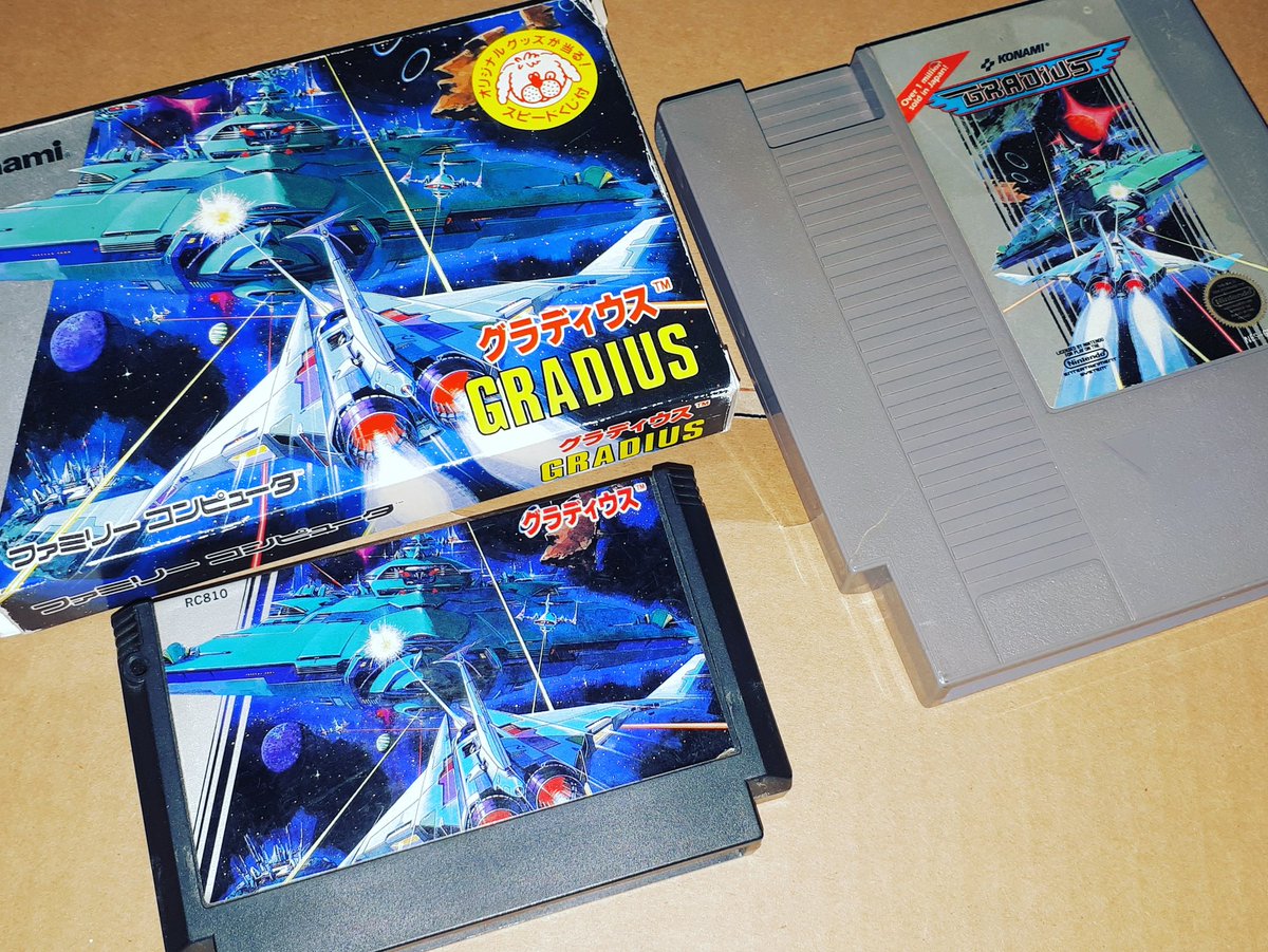 defthead's tweet photo. Gradius for the Nintendo Famicom and NES, a classic....
___________
#gradius #konami #famicom #nes #nintendo #shmups #weekofshmups #shmupsareshooters #nin10do #vicviper #shmup #shooter #8bit #retro #vintage #classic #games #videogame https://t.co/Ed3yELLlkP