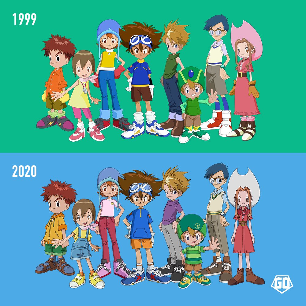fc oficial dos sete monstrinhos on X: A evolução dos design dos Digimons. / X