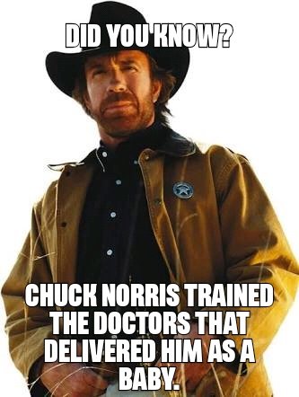 Chuck Norris wishes birthdays a Happy Birthday.

Happy birthday champ. 