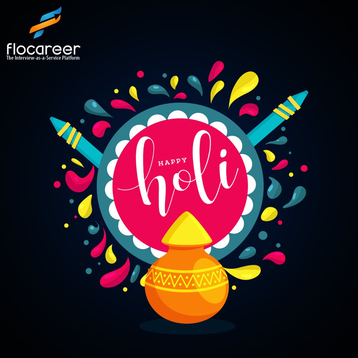FloCareer's tweet photo. Team @FloCareer wishes everyone a very Happy Holi enjoy the brightens of colors joyful moments & make this Holi more memorable.
#FloCareer #InterviewAsAService #YourHiringPartner #InterviewOutsourcing #TalentAcquisition #Recruitment #Jobs #Hirings #HR #HRRecruitment https://t.co/omstuvk47Z