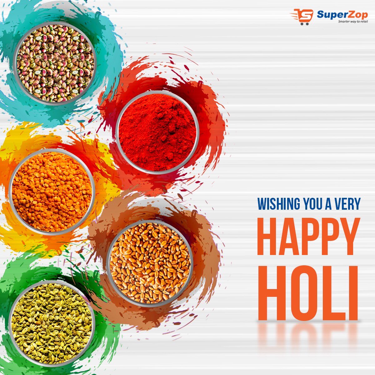 superzopp's tweet photo. The colors on a plate are colors of joy & love the more the merrier.
Celebrate the spirit of this Holi by bidding adieu to adulterated foods
and making the right choice- #SuperChoice. Happy Holi, everyone!
#MeraRangMeriHoli #festivalofcolors #SuperZop #AgriTech #ecommerce https://t.co/P1RQuhs8Pe
