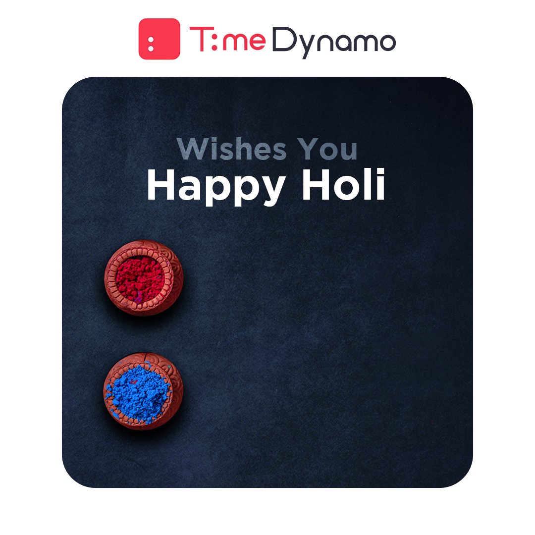 TimeDynamo's tweet image. Timedynamo wishing you a very Happy Holi. Enjoy bright colours of happiness and love.

#holi #happyholi  #festivalofcolours #indianfestival