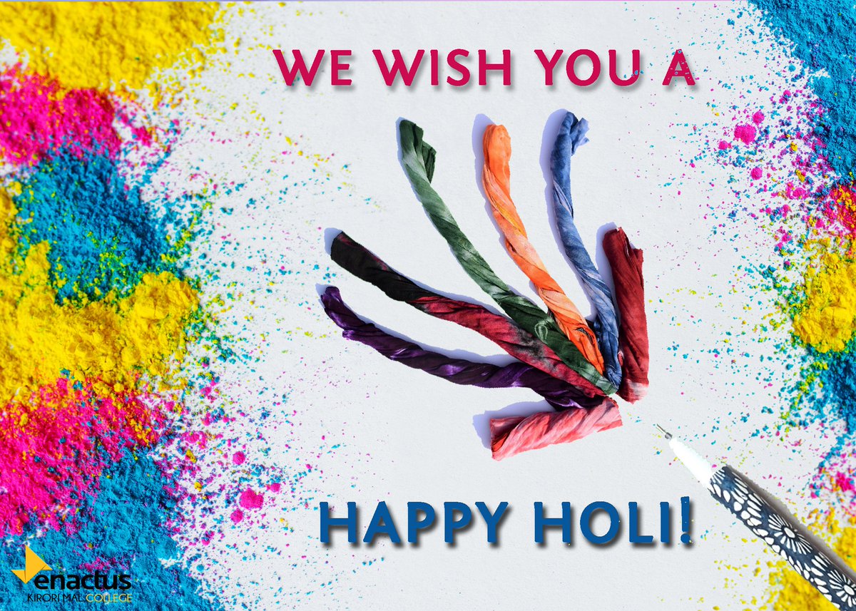 This Holi, Enactus Kirori Mal gives you the opportunity to buy a scarf and a pen of your favorite hues and spread colourful smiles all around!
Dor ke rang, Syahi ke sang; aao rangeen banaye sabki duniya!
#weallwin #happyholi #sustainablefashion #ecofriendly #zerowastage