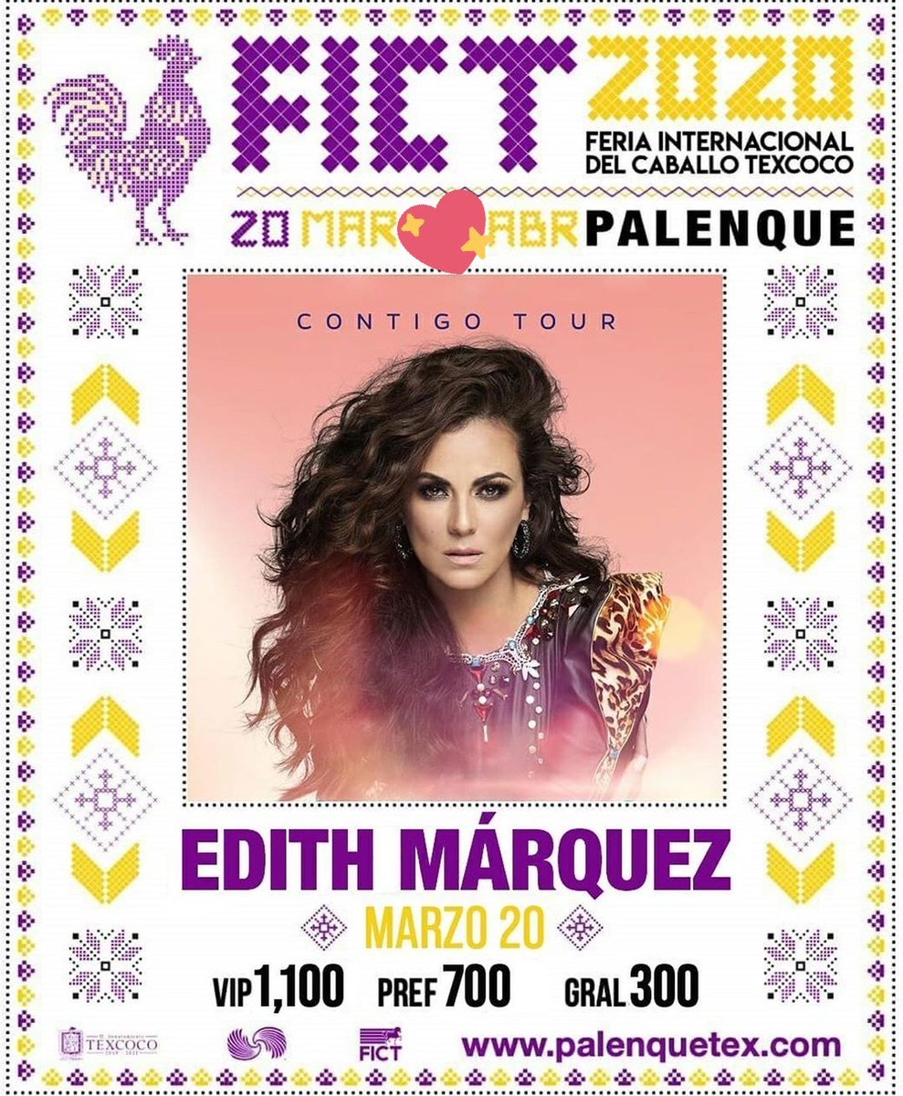 LasEmocionesEM's tweet photo. Nos vemos en le palenque de Texcoco marquezos. Este 20 de Marzo nos espera un espectacular concierto con @EdithMarquezL y su #ContigoTour
#LasEMocionesListas 💕 https://t.co/59M0fSiAZe
