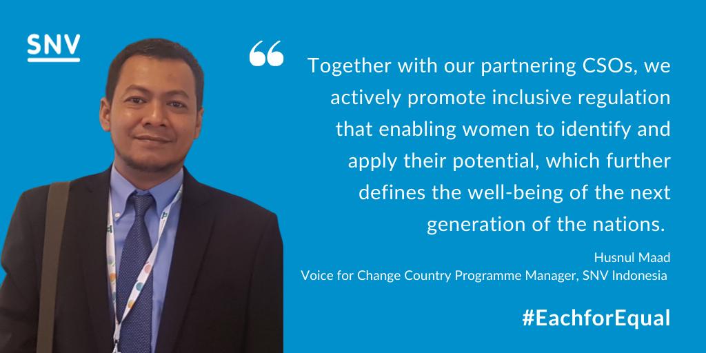 SNV's Voice for Change Programme #V4CP celebrates #InternationalWomensDay #IWD2020 . Shout out to all #women around the world #EachforEqual