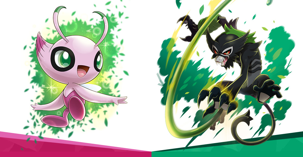 PLDHnet's tweet photo. Those in Japan who prebook tickets to the upcoming movie Pokémon: Coco will be able to receive Shiny Celebi and Zarude in Pokémon Sword and Shield.

Promotional artwork of each for this distribution: https://t.co/jufZa1Cd48