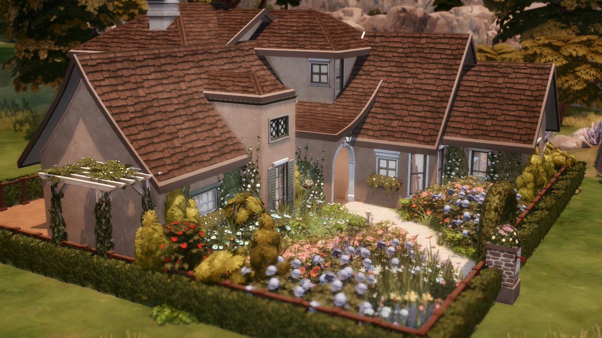 __mvrsh's tweet photo. a little house for my plant-lovin' sim and her roommate. reshade preset: patchouli rose by intramoon

🍂"Plant Lover's Cottage" by _applebuttersims
🍂Windenburg, 20x20 (Cottage Am See)
🍂§69,093 / 2 bedrooms, 2 bathrooms

#TheSims #TheSims4Build #TheSims4Gallery #ShowUsYourBuilds https://t.co/ki8nA8r5Cv