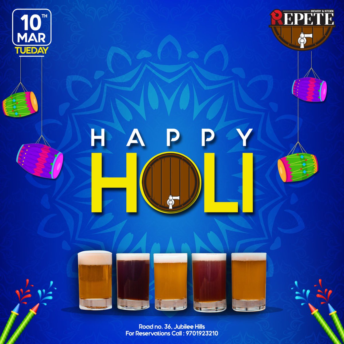 saibandreddi's tweet photo. #HappyHoli
#RePeteBreWerY
#RevoltJubileeHills
#Revolt2.0Hitech https://t.co/8mPga53wCT