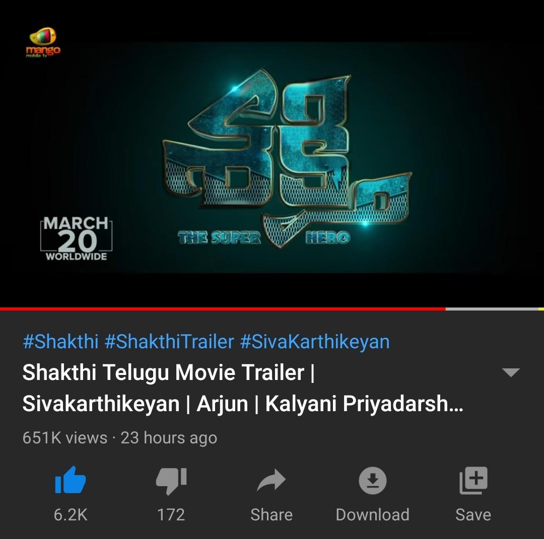 SKFC__TELUGU's tweet photo. Super Response For #ShakthiTrailer 
650K+ Views With 6K+ Likes
#SeemarajaTelugu Trailer 620K+ Views With 7K+ Likes In 1 Year
#RemoTelugu Trailer 680K+ Views With 4K Likes In 3Yrs
#ShakthiTrailer Reached These Miles In Just 1Day😃

Next Waiting For #DoctorTelugu 😋
@SKProdOffl 🙏 https://t.co/0rmcU0036h