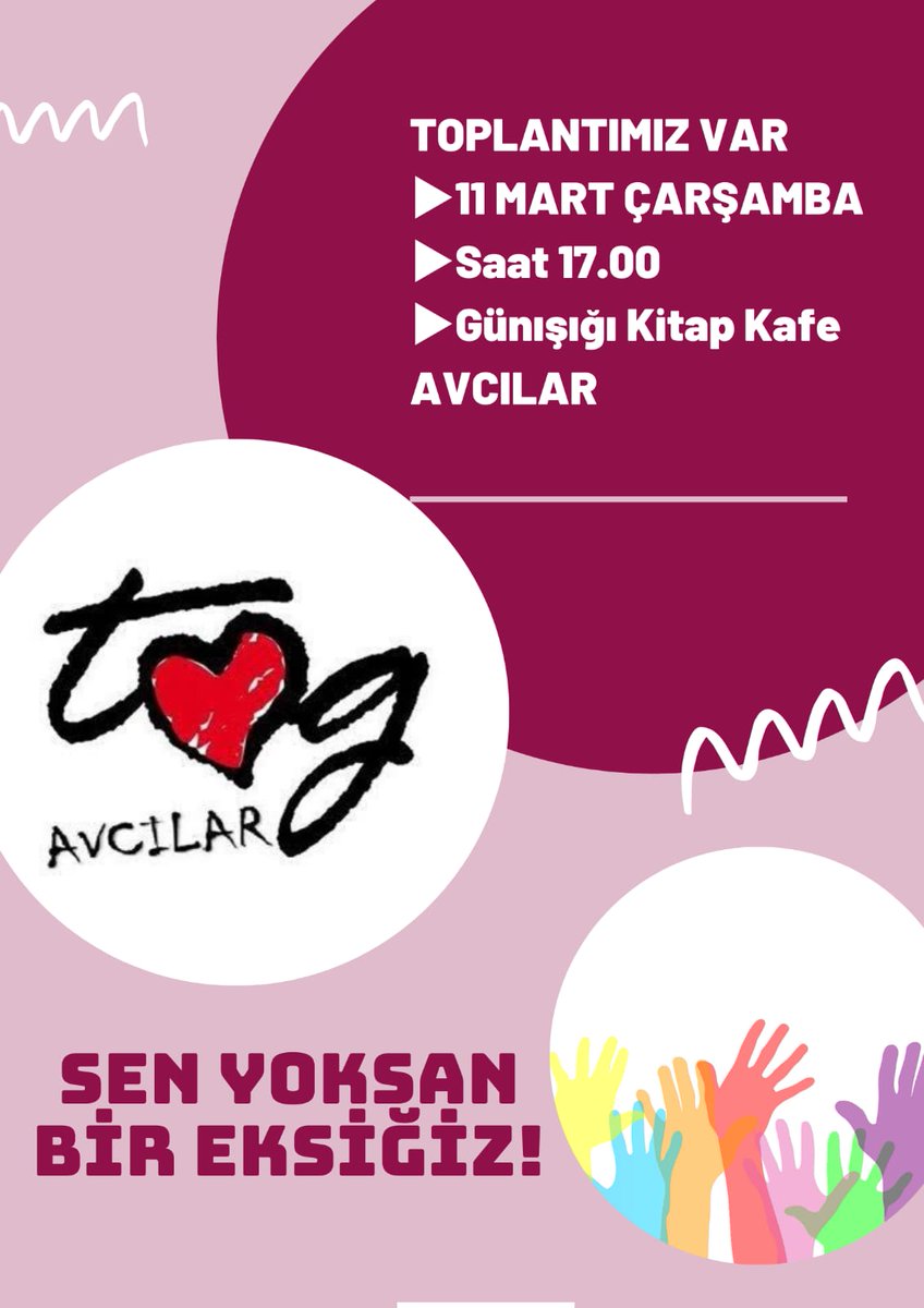 🐼 Gün geldi arkadaşlar büyük güne hazır mıyız?🕊️. Olağan toplantımız bu çarşamba (yarın) gerçekleştirilecektir.🐢
Sen yoksan bir yanımız hep eksik.. Görüşmek üzere 🦊 
T 💓 G lu kalın 💯