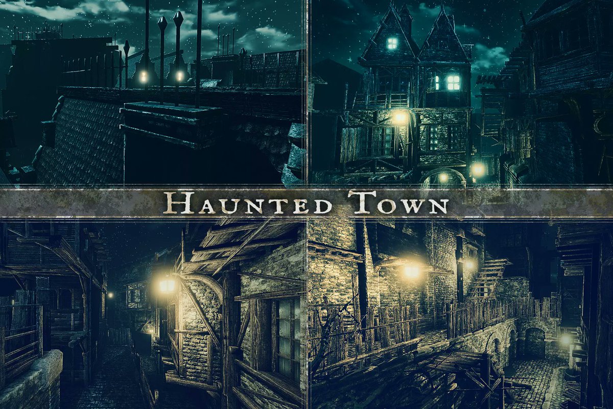 TripleBrick's tweet photo. Haunted Town Environment for Unity Game Devs. Only 9$ for 3 more days.   #gamedev  #indiedev #madewithunity   #gameart #indiegames #gaming #UE4 https://t.co/5UDHucXa3U
