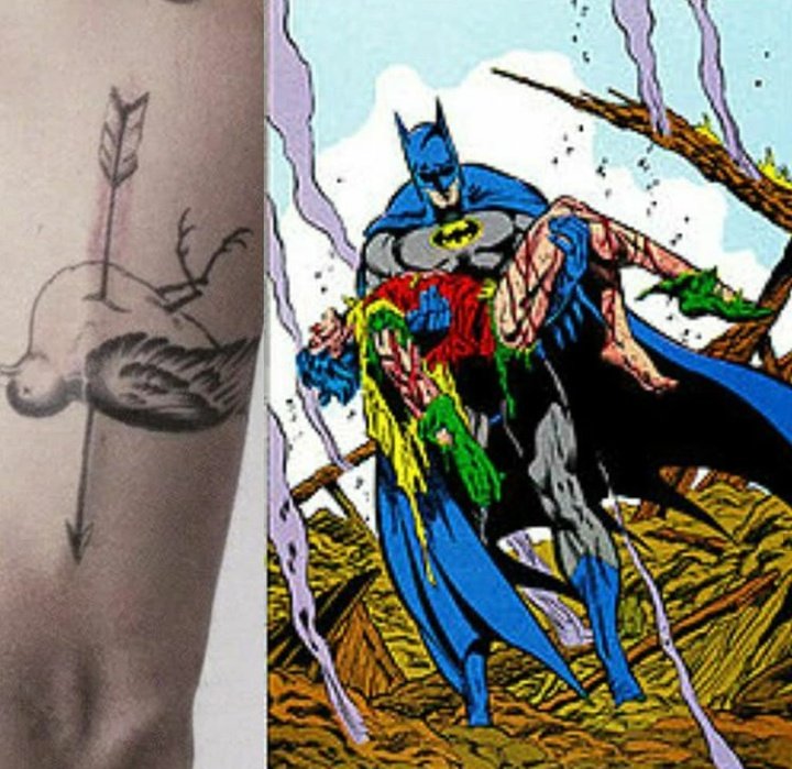 My bat and robin tattoo made by Denis Vazios   httpswwwinstagramcomdenisvazios  rbatman
