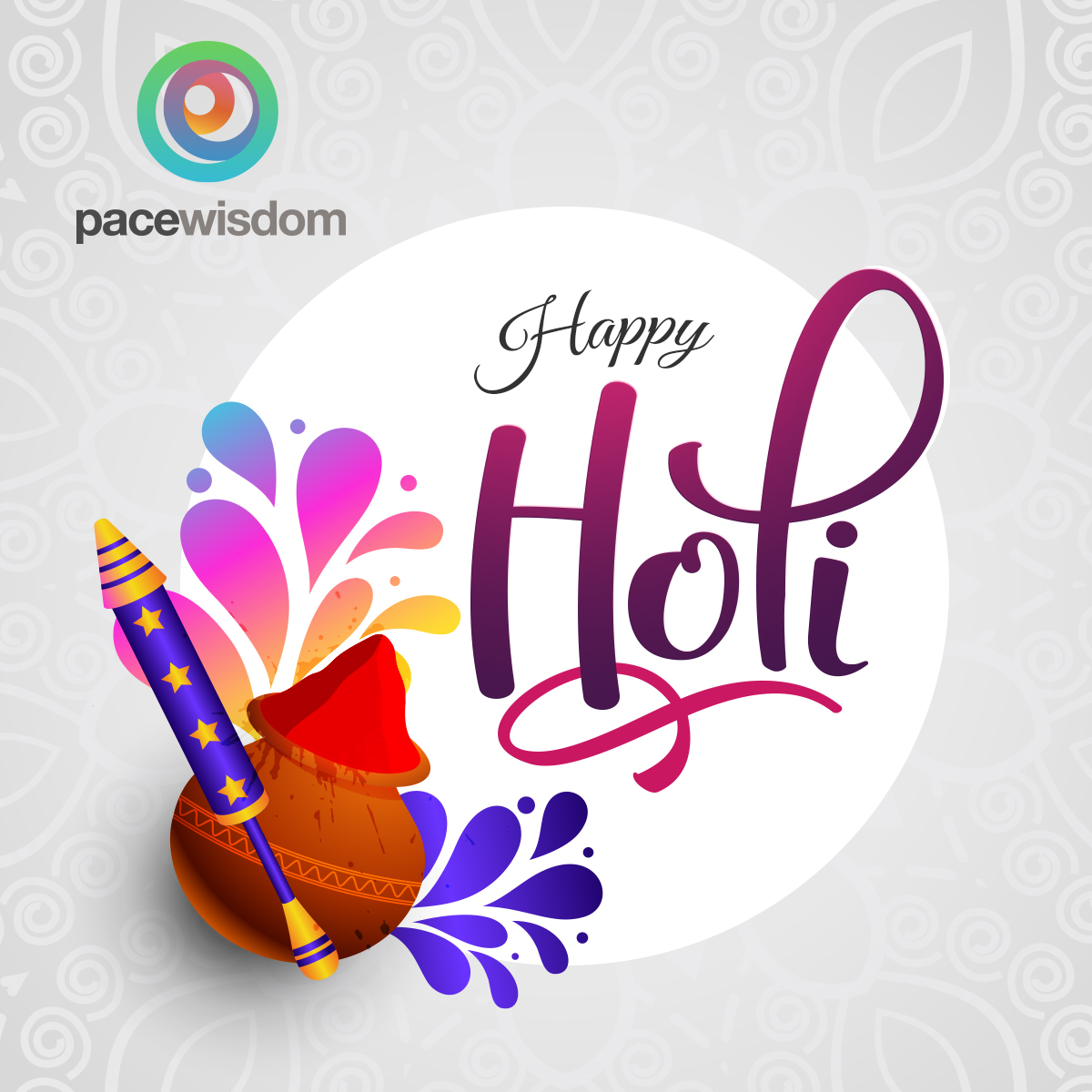 pacewisdom's tweet photo. Are you ready to tread forward on this colourful day of happiness and joy with us??
Happy Holi to you!!
#Pacewisdom #EnterpriseSoftwareDevelopment #Holi #Holi2020 #Festival #FestivalOfColours #Celebrate #Colours #SafeHoli #Happiness #Celebrations #Bangalore https://t.co/e0MSPEygWO