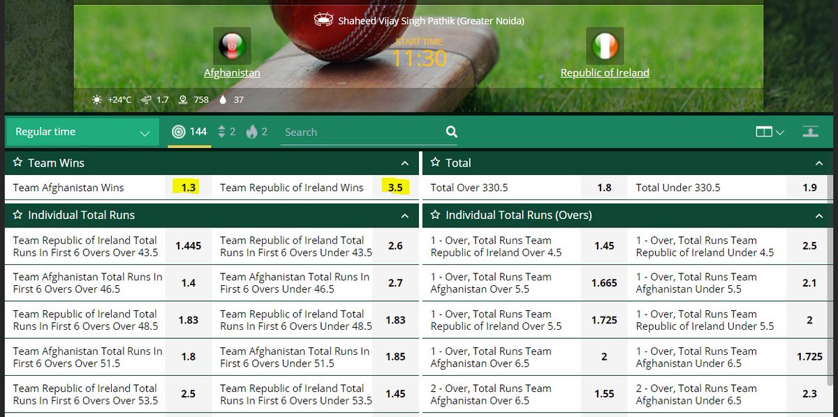 Read Scoops on Twitter: \u0026quot;Afghanistan vs Ireland 2020: 3rd T20 betting Bet on BetWinner: https ...