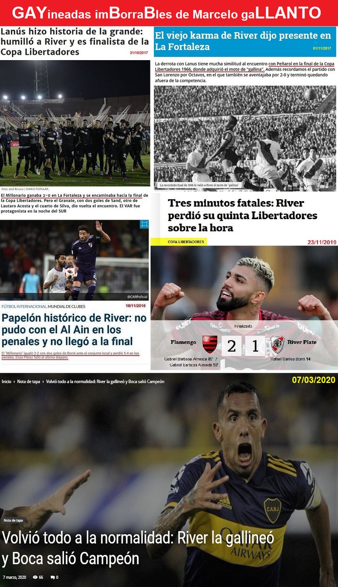 BlogHincha's tweet photo. BOCA SIGUE DE FIESTA! riBer, gaLLANTO y #LaCorpoGAYina SIGUEN LLORANDO! Link: https://t.co/DoH89JJcCM
#Boca #BocaCampeon #SuperLigaCampeonato2020 #River #riBer #GAYinasDeLaB #GAYinasLloronas #TeFuisteALaBporPutoyCagon #riBerSeMurio #MarceloGallardo #gaLLANTO #HUAD https://t.co/2ITpJuACiO