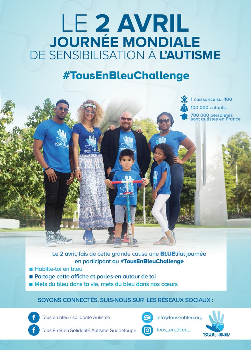 L'autisme nous concerne tous de près ou de loin. Le 2 avril, c'est la journée mondiale de sensibilisation, soyez #bluetiful 💙 #TousEnBleu