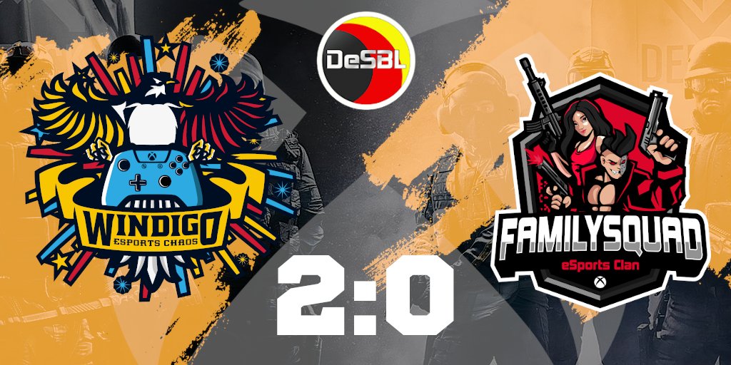 windigoesports's tweet photo. Team Chaos won their first @DeSBLR6 match of the 3rd league 7:2 and 7:1 against #FamilySquad.
Congratulations! What a great start in the new season!
#GoGoWindigo #CreateChaos #RainbowSixSiege #Xbox https://t.co/b1RlcP4DHl