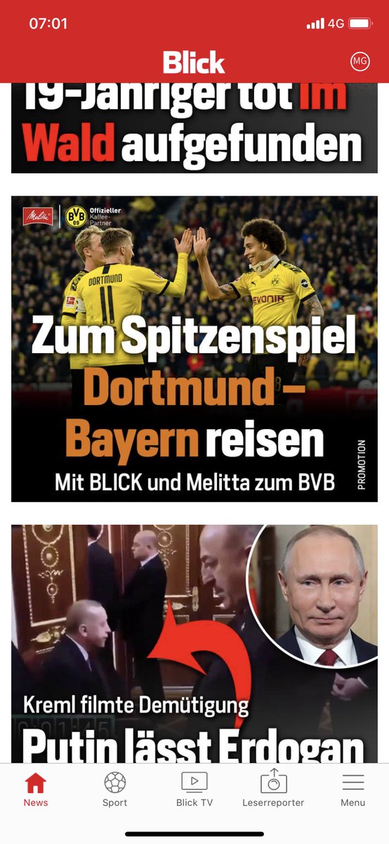 Bad Timing mit der Melitta-Promo auf Blick Online. #coronavirus #blick #wirdwohlnix