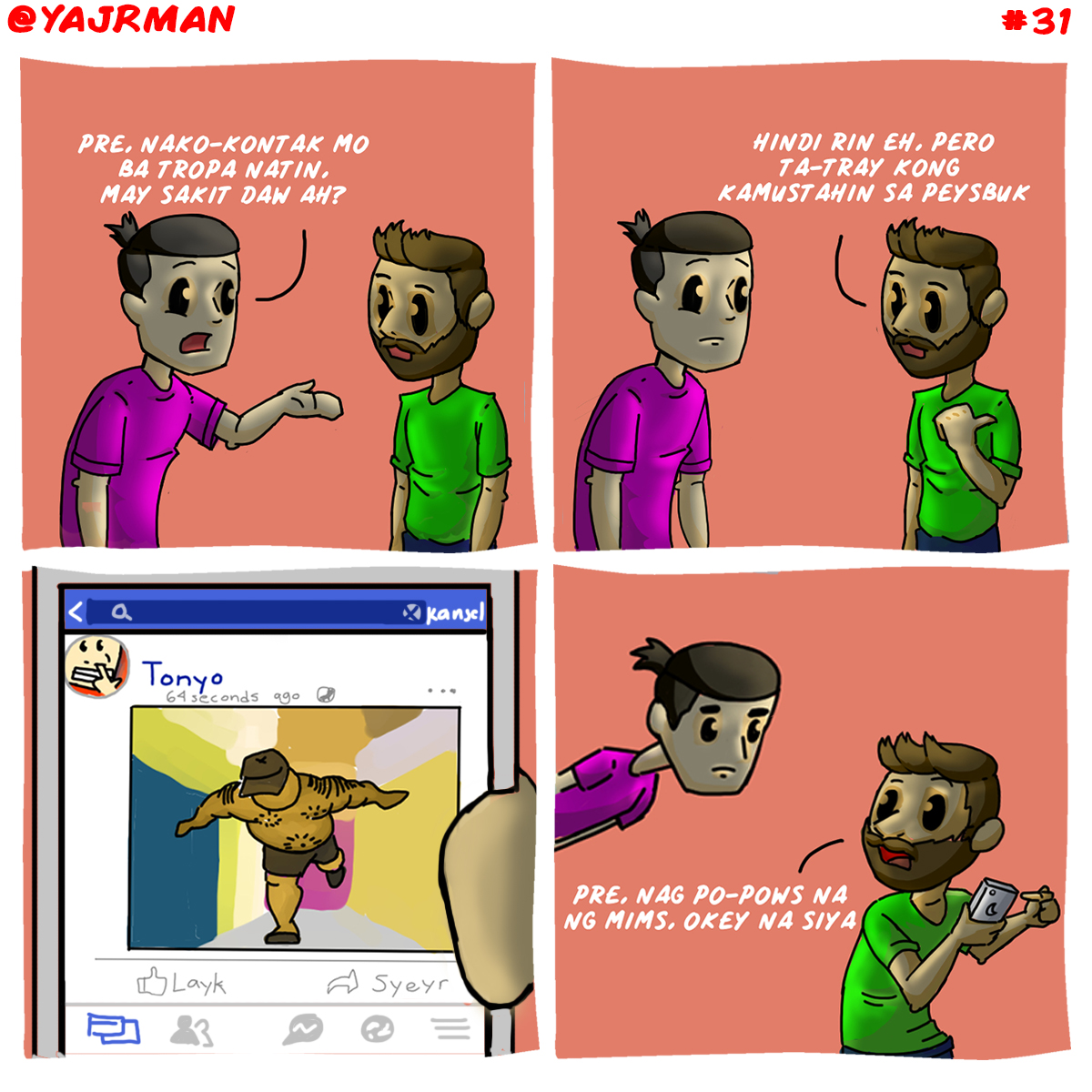 Paraan para malaman kung magaling na ang tropa mo
.
.
.
.
#yajrman #yajart #art #artph #artwork #artsy #artstagram #artist #artistsontwitter #comic #comics #twittercomics #igcomics #igcomic #comicstrip #webcomic #spiderman #illustrationart #illustrator