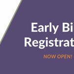 Image for the Tweet beginning: Early bird registration is now