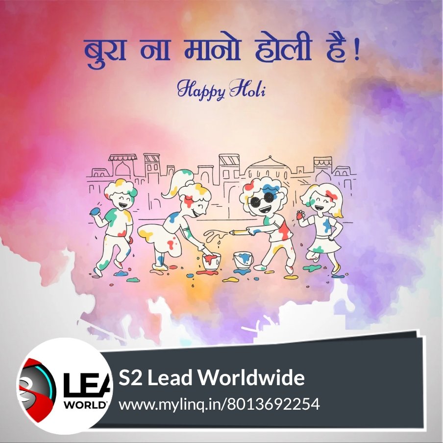 s2leadworldwide's tweet photo. May splashes of colors add more energy to everyone's life. We wish you all happy and colorful holi.
#HappyHoli2020
#festivalsofcolours https://t.co/49EKVo3YXy
