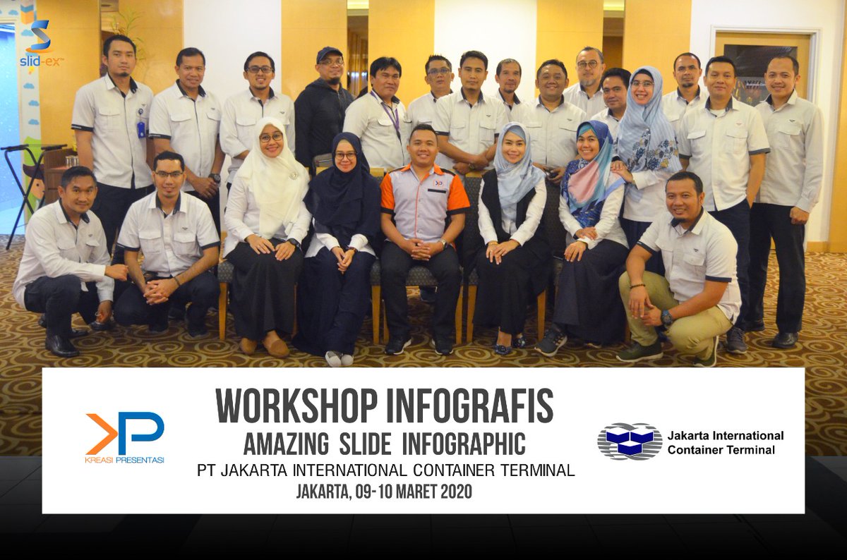 KreasiPrsentasi's tweet image. Hari kedua workshop infografis bersama PT Jakarta International Container Terminal. Semakin seru, semangat, dan greget tentunya.

Info pelatihan:
0857 3333 0407 (Bu Isti)
KreasiPresentasi.com

#amazingslide #slidedesign #slidedesigner #amazingslidepresentation