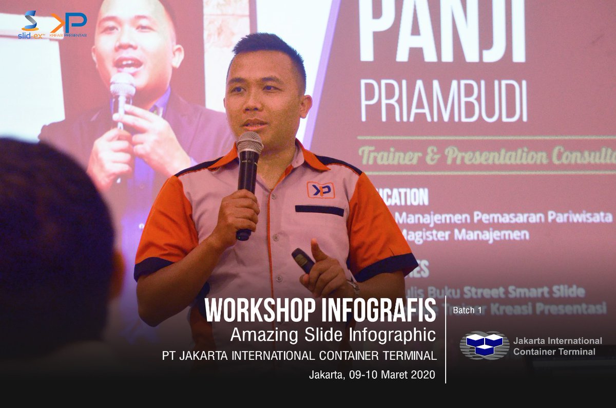 KreasiPrsentasi's tweet image. Hari kedua workshop infografis bersama PT Jakarta International Container Terminal. Semakin seru, semangat, dan greget tentunya.

Info pelatihan:
0857 3333 0407 (Bu Isti)
KreasiPresentasi.com

#amazingslide #slidedesign #slidedesigner #amazingslidepresentation