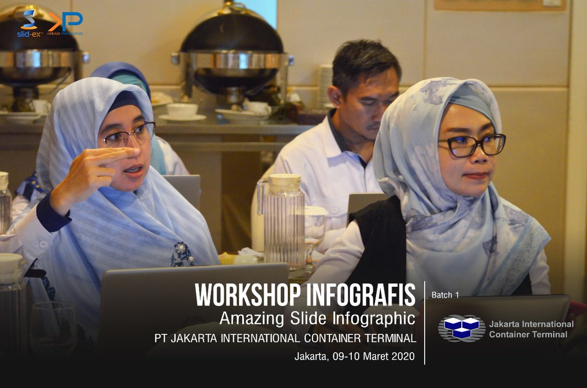 KreasiPrsentasi's tweet image. Hari kedua workshop infografis bersama PT Jakarta International Container Terminal. Semakin seru, semangat, dan greget tentunya.

Info pelatihan:
0857 3333 0407 (Bu Isti)
KreasiPresentasi.com

#amazingslide #slidedesign #slidedesigner #amazingslidepresentation