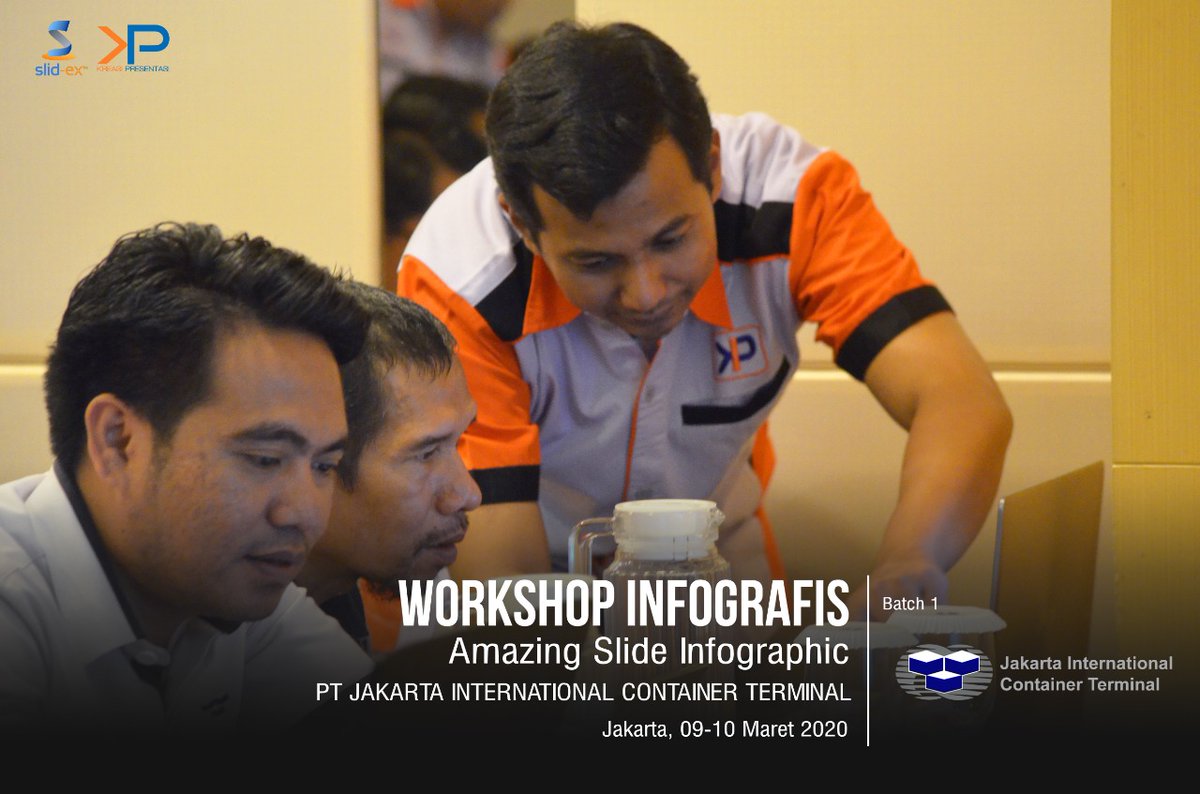 KreasiPrsentasi's tweet image. Hari kedua workshop infografis bersama PT Jakarta International Container Terminal. Semakin seru, semangat, dan greget tentunya.

Info pelatihan:
0857 3333 0407 (Bu Isti)
KreasiPresentasi.com

#amazingslide #slidedesign #slidedesigner #amazingslidepresentation