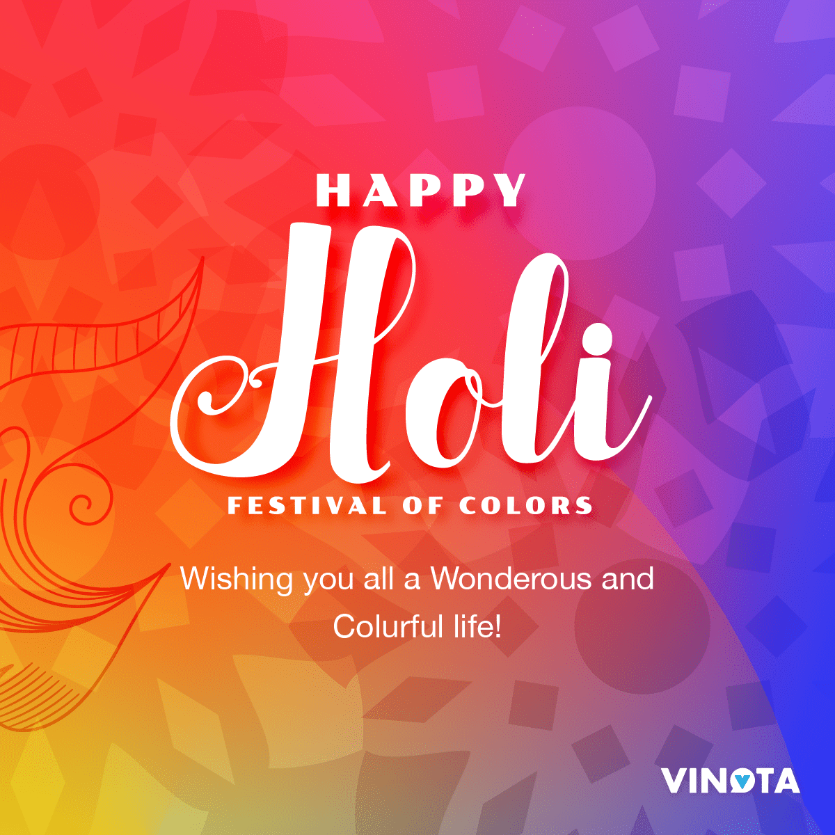 vinotaAPP's tweet photo. May this Holi brings the colors of love and happiness in your life...!!
Vinota wishes you and your family a very Happy Holi!!
#vinotanetworks #happyholi https://t.co/U2qnWfrwj0