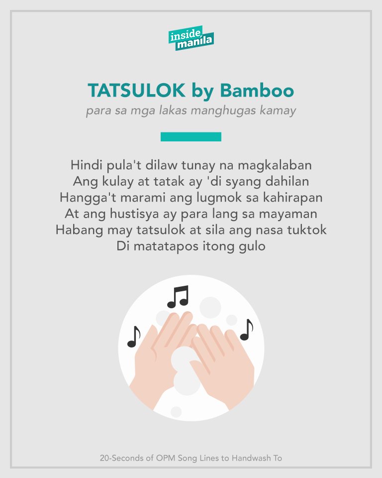 InsideManilaPH's tweet photo. A friendly reminder to please do wash your hands with or without a disease outbreak going on https://t.co/MGaJZ4oNuT