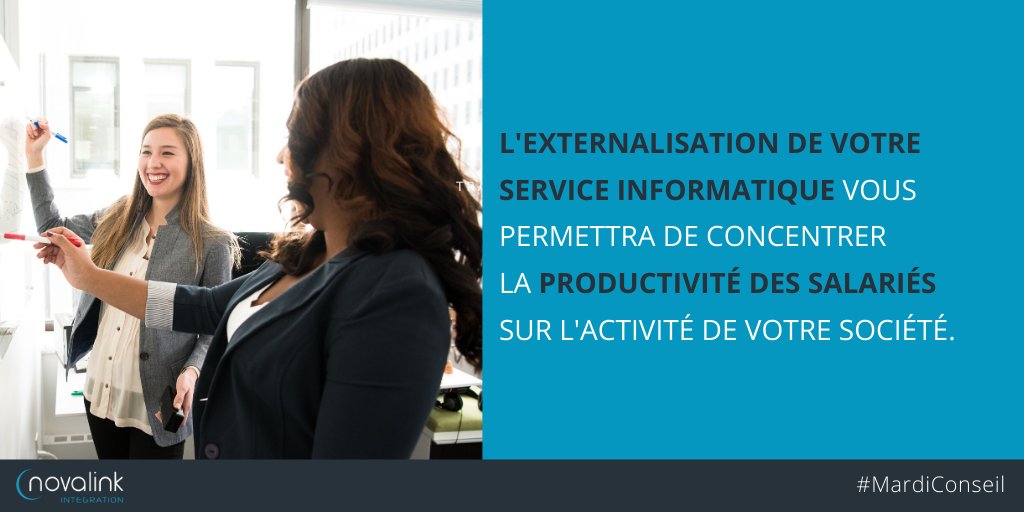 novalink_FR's tweet photo. #MardiConseil : grâce à l'externalisation de votre service informatique, vous pourrez gagner en productivité en interne.
#IT #informatique #externalisationIT https://t.co/0UB1yaa2zV