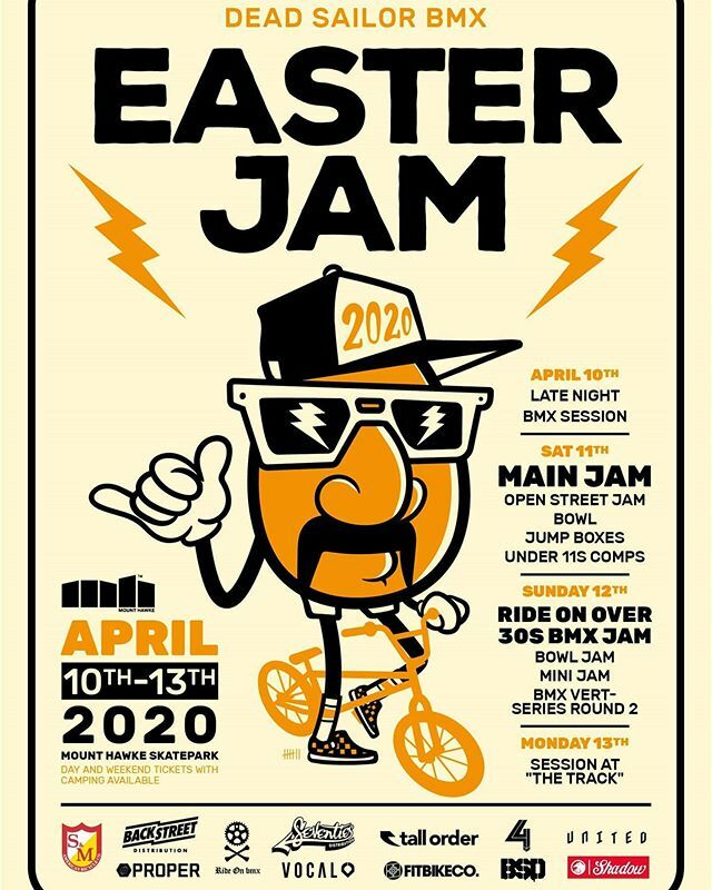 Our annual Easter Jam at @mounthawke is back again but this time with the awesome addition of an over 30s jam hosted by Ride On BMX on the Sunday featuring vert, mini and bowl jams.

Saturday will see our regular Jam including  street best trick, AM and … ift.tt/2TBYMOr
