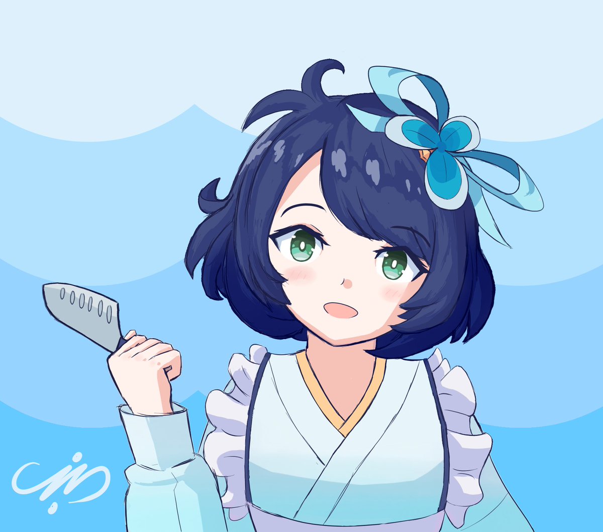 Mitsuba will use this knife for non-culinary purposes if you don't pull for her.