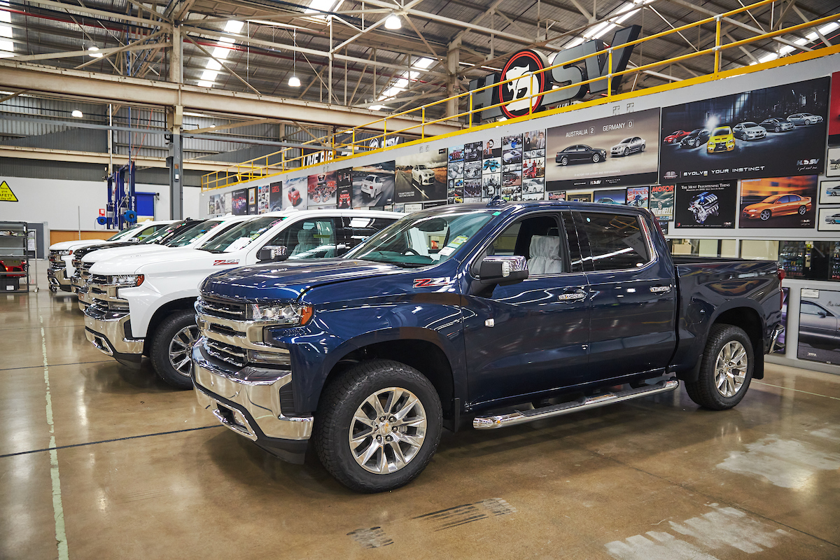 OfficialHSV's tweet photo. Already rolling off the production line, re-engineered in right hand drive. 

The All-New Chevrolet Silverado 1500 LTZ Premium Edition 🔥 https://t.co/ofUOlxaJAE