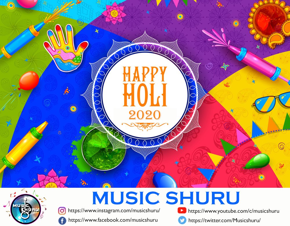 MusicShuru's tweet photo. We wish you all a very Happy Holi | MUSIC SHURU https://t.co/SDWd97CcD1