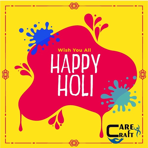 CarecraftT's tweet photo. Let us celebrate the festival of Holi with natural colours and lots of love. Wishing a colourful and eco-friendly Holi to you💙. https://t.co/vl1XLCyRd6